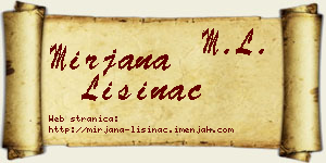 Mirjana Lisinac vizit kartica